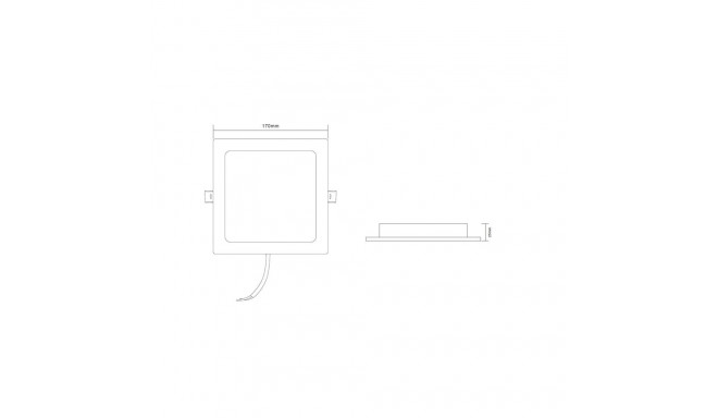 RECESSED LED LIGHT EPIRUS 12W SQUARE