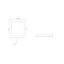 RECESSED LED LIGHT EPIRUS 9W SQUARE