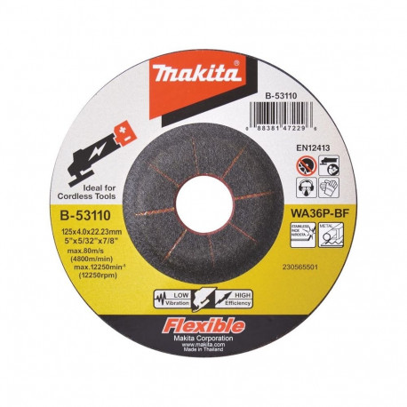 FLEXIBLE WHEEL 125X4.0X22.23MM WA36P (E)