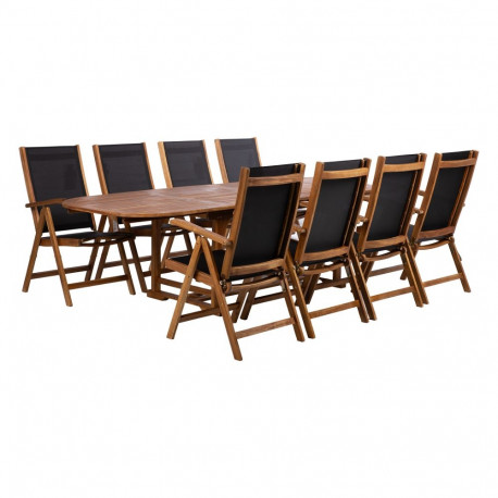 Garden furniture set FABIOLA table and 8 chairs