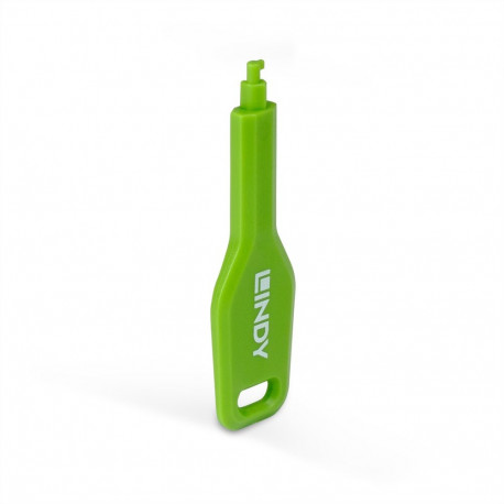 Networking Accessory - LINDY SFP Port Blocker Key, 20x74.55x5.9mm, ABS Green