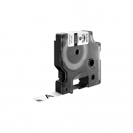 Label Tape - Dymo Schriftband 18444 Durable Vinyl Black White