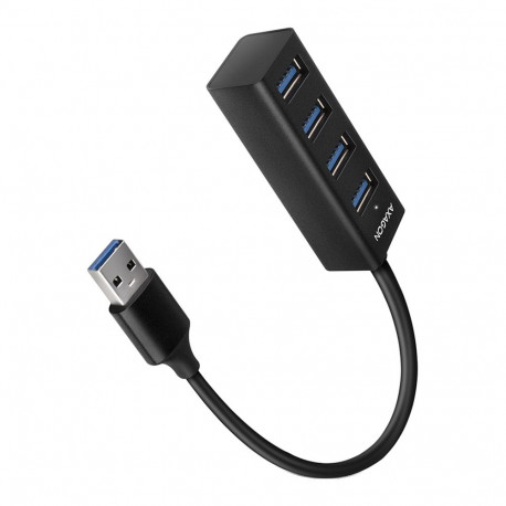 AXAGON HUE-M1AL 4x USB 3.2 Gen 1 MINI hub, metal, 1.2m USB-A cable