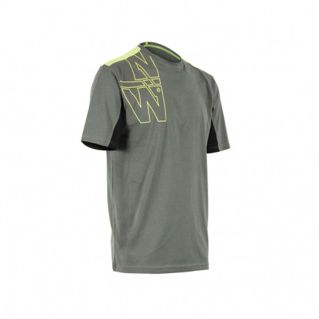 T-särk North Ways Peter 1210, antratsiit/neoonkollane, suurus L