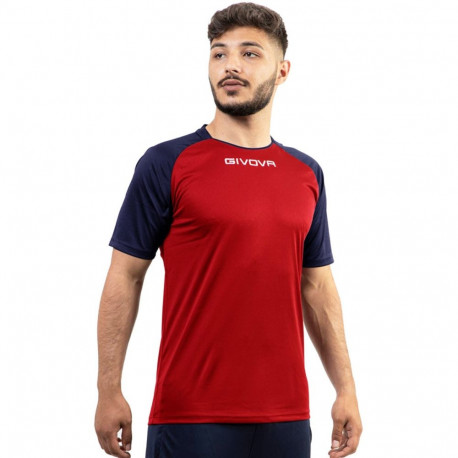 Koszulka Givova Capo MC czerwono-granatowa MAC03 1204 XL