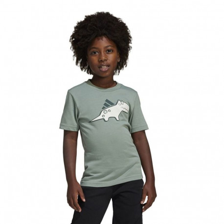 Child's Short Sleeve T-Shirt Adidas Lk Adrpt Blue - 7-8 Years