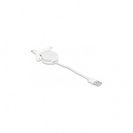 "Easy 45 Modul USB 2.0 Ausrollkabel USB Typ-A zu USB Type-C™ weiß"