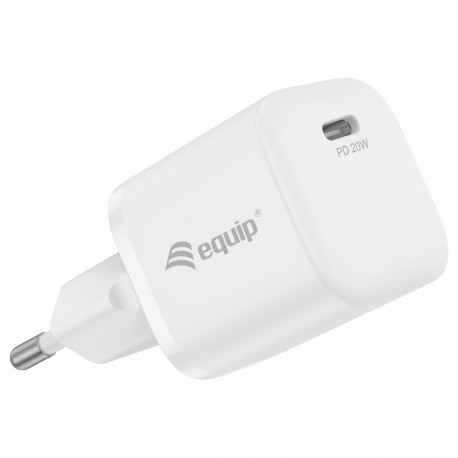 Equip 1-pordiline USB-C PD3.0 laadija 20W 25 tk valge