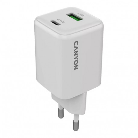 "Canyon Charger CU45AC GaN 45W 1xPD 1xQC EU white"