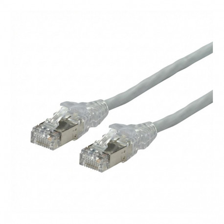 "DTWYLER Patchkabel Cat.6A (Class EA) S/FTP, CU 7702 flex LSOH, AMP v2, gekreuzt, grau, 2 m"