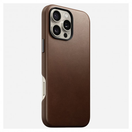 "Nomad Traditional Leather Case iPhone 16 Pro Max Brown"