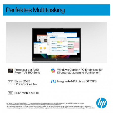 HP OmniBook 5 16-ag1453ng uue põlvkonna AI RYZ AI 5 330/16GB/512SSD/W11Home hõbedane