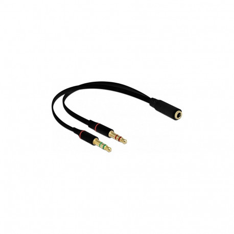 "Headset Adapter 1 x 3,5 mm 4 Pin Klinkenbuchse zu 2 x 3,5 mm 3 Pin Klinkenstecker"