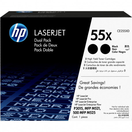 "HP original LaserJet CE255XD original Toner cartridge black high capacity 2-pack"