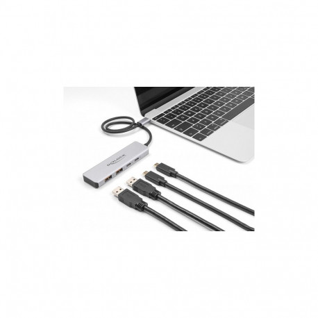 "DELOCK USB 10 Gbps USB Type-C Hub mit 2 x USB Typ-A und 2 x USB Type-C mit 35cm Anschlusskabel"
