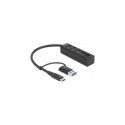 "DELOCK 3 Port USB 3.2 Gen 1 Hub + SD und Micro SD Card Reader mit USB Type-C oder USB Typ-A Anschlu