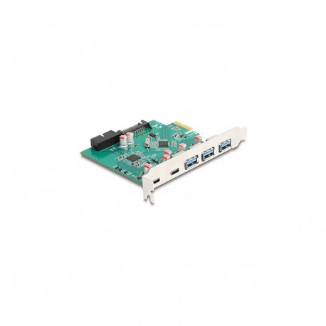 "USB 5 Gbps PCI Express x1 Karte zu 3 x extern Typ-A + 2 x extern USB Type-C™ Buchse und 1 x intern 