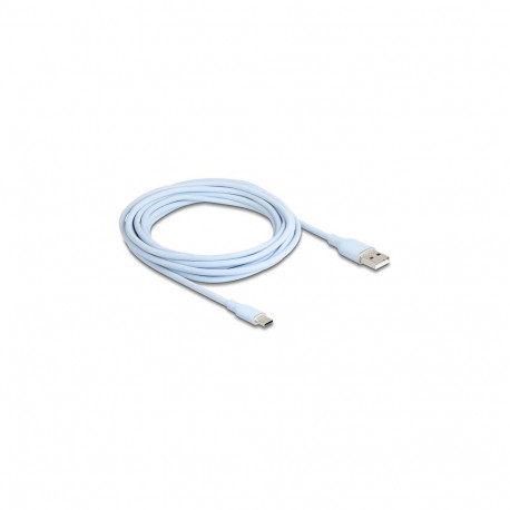 "USB 2.0 Kabel USB Typ-A Stecker zu USB Type-C™ Stecker 4 m blau Silikon"
