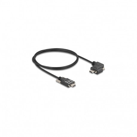 "DELOCK USB 2.0 Kabel USB Type-C Stecker mit Schrauben zu USB Type-C Stecker mit Schrauben gewinkelt