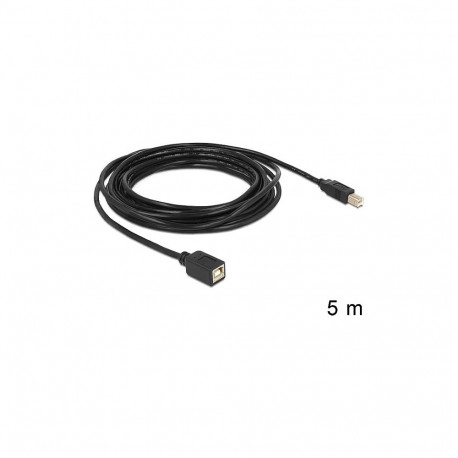 Delock USB 2.0 B-pistik - B-pesa pikenduskaabel 5m