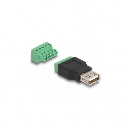 "DELOCK USB 2.0 Typ-A Bu zu Terminalblock Adapter 2-teilig"