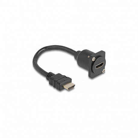 "D-Typ HDMI Kabel Stecker zu Buchse schwarz 20 cm"