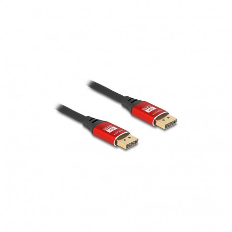 "DELOCK DisplayPort Kabel 8K 60 Hz 5m rot Metall"