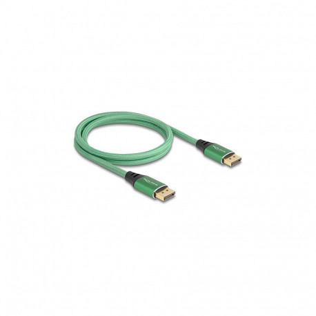 "DELOCK DisplayPort Kabel 16K 60 Hz 1m grun Metall"