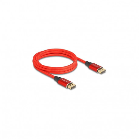 "DELOCK DisplayPort Kabel 16K 60 Hz 2m rot Metall"