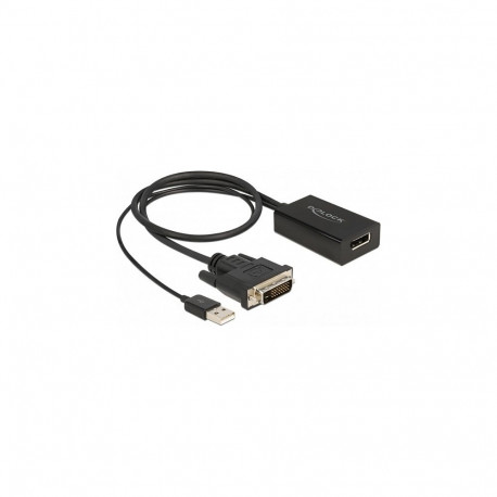 "Adapter DVI Stecker zu DisplayPort 1.2 Buchse schwarz 4K mit HDR Funktion 50 cm"