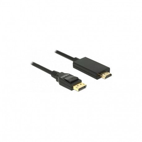 Delock DisplayPort 1.2 pistik - High Speed HDMI-A pistik passiivne kaabel 4K 5 m must