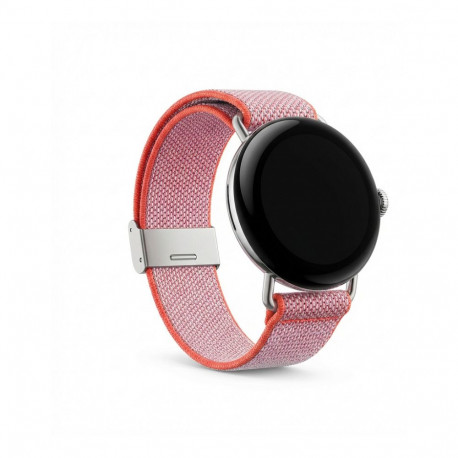 "Google Pixel Watch 3 (45mm). Performance Loop Band. Peony."