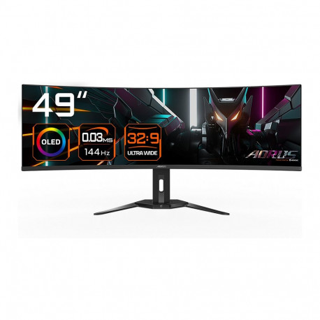 "124,5cm/49"" (5120x1440) Gigabyte Monitor Aorus CO49DQ DQHD curved HDR400 TrueBlack 0,03ms 144Hz 2x