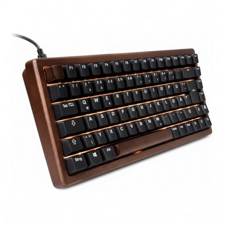 "Sharkoon SKILLER SGK50 S3 Wood PBT holz/schwarz US-Layout Gateron G Pro 3.0"