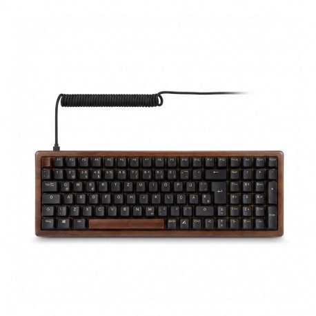 "SKILLER SGK50 S2 Wood PBT (holz/schwarz, UK-Layout, Gateron G Pro 3.0 Yellow)"
