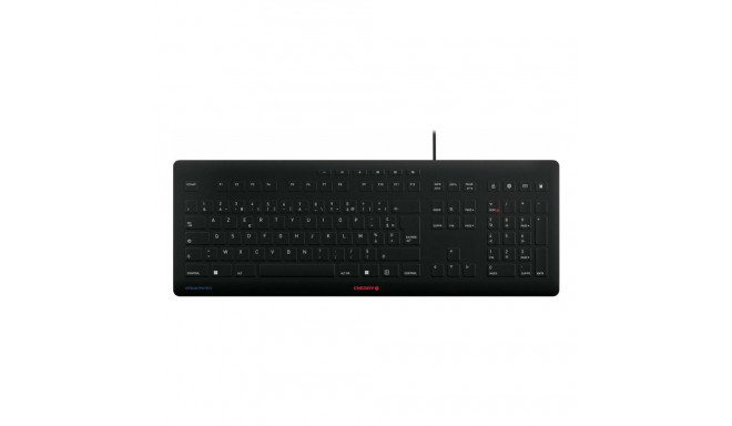 "Cherry STREAM PROTECT KEYBOARD Corded FR-Layout schwarz"