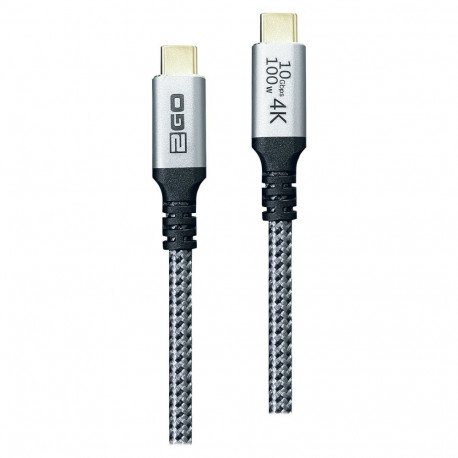 "2GO Schnellladekabel USB-C 100W 10Gbps 1,2m"