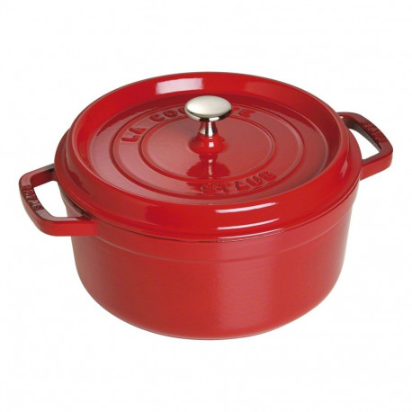 Staub hautispott La Cocotte 26cm ümmargune malmist, kirsipunane