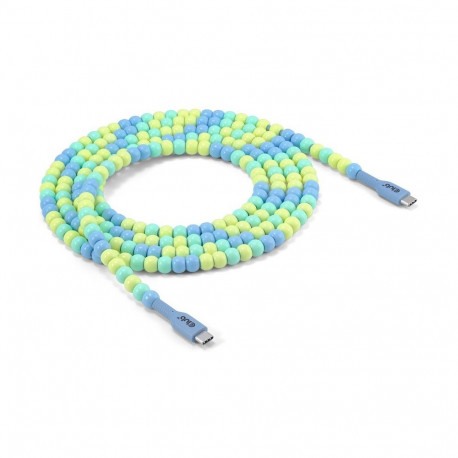 Club3D Lifestyle USB-C pärlitega kaabel PD60W.480Mbps 2m sinine