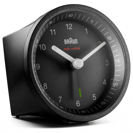 "BRAUN Funkwecker BC 07 B-DCF schwarz Kunststoff. Ø 8.0 cm"