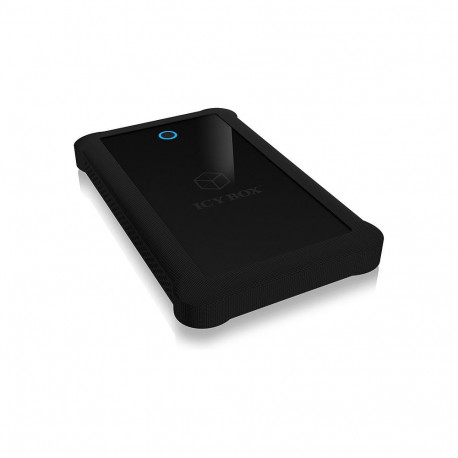 "ICY BOX IB-233U3-B Externes USB-A 3.0 Gehäuse für 2,5"" SATA HDD/SSD mit Silikon-Schutzhülle"