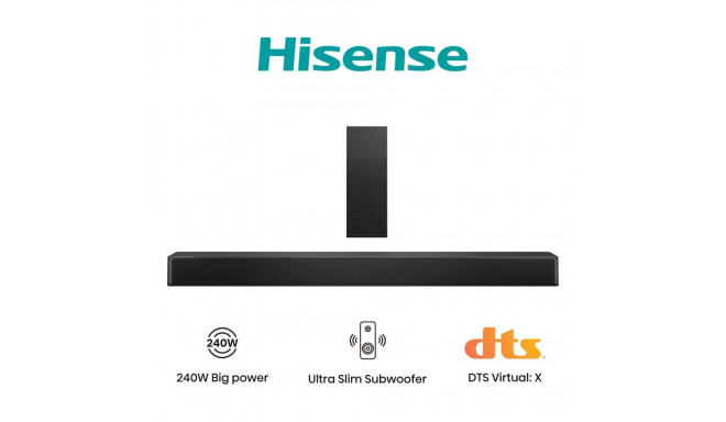 "Hisense HS2100 (schwarz, Bluetooth, HDMI (ARC), USB)"