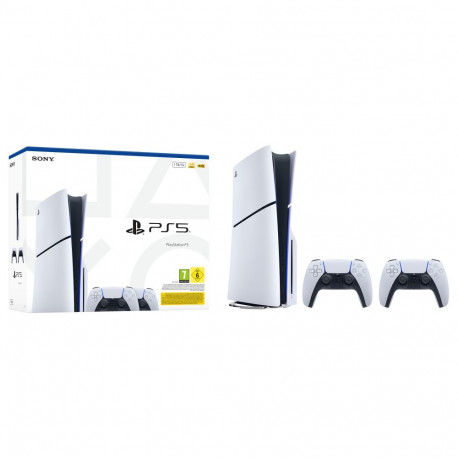 Sony Playstation 5 Disc Edition komplekt teise DualSense kontrolleriga, valge