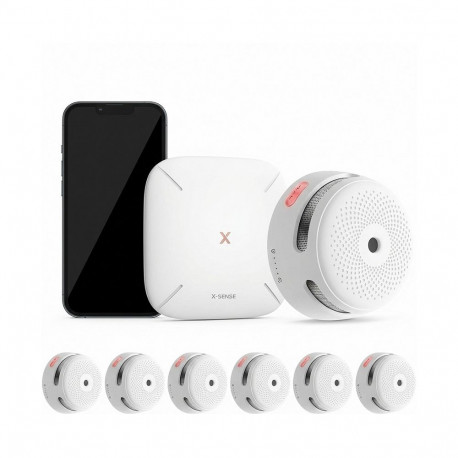 X-Sense FS61 RF-suitsuandurite komplekt koos lüüsiga (6×XS01-M 1×SBS50)