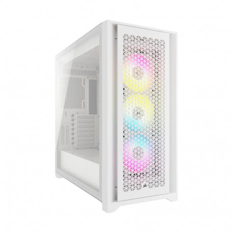 Corsair iCUE 5000D RGB Airflow valge aknaga Midi korpus