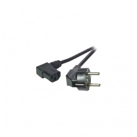 "EFB Netzkabel Schutzkontakt 90°-C13 90°,sw,3.0m,3x1.00mm"