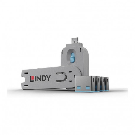 "STICK LINDY USB Typ A Portschlösser 4xBlau mit Schlüssel"