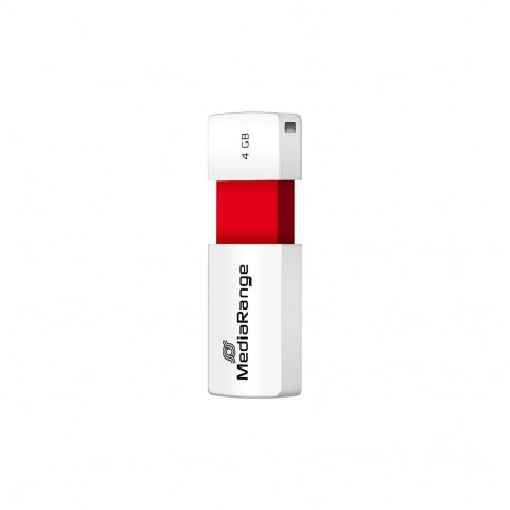 MediaRange USB-mälupulk 4GB USB 2.0 Slider, punane