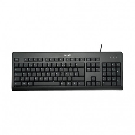 Wortmann TERRA 1500 juhtmega klaviatuur [FR] USB must Copilot AZERTY, 105 klahvi, 1,80m