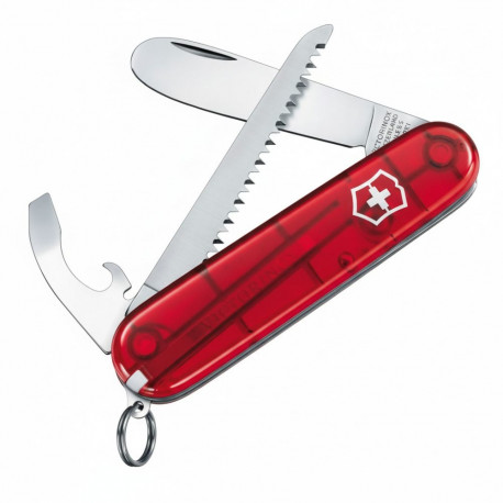 "V-0.23 73.T Kinder Taschenmesser My First Victorinox, rot transparent"